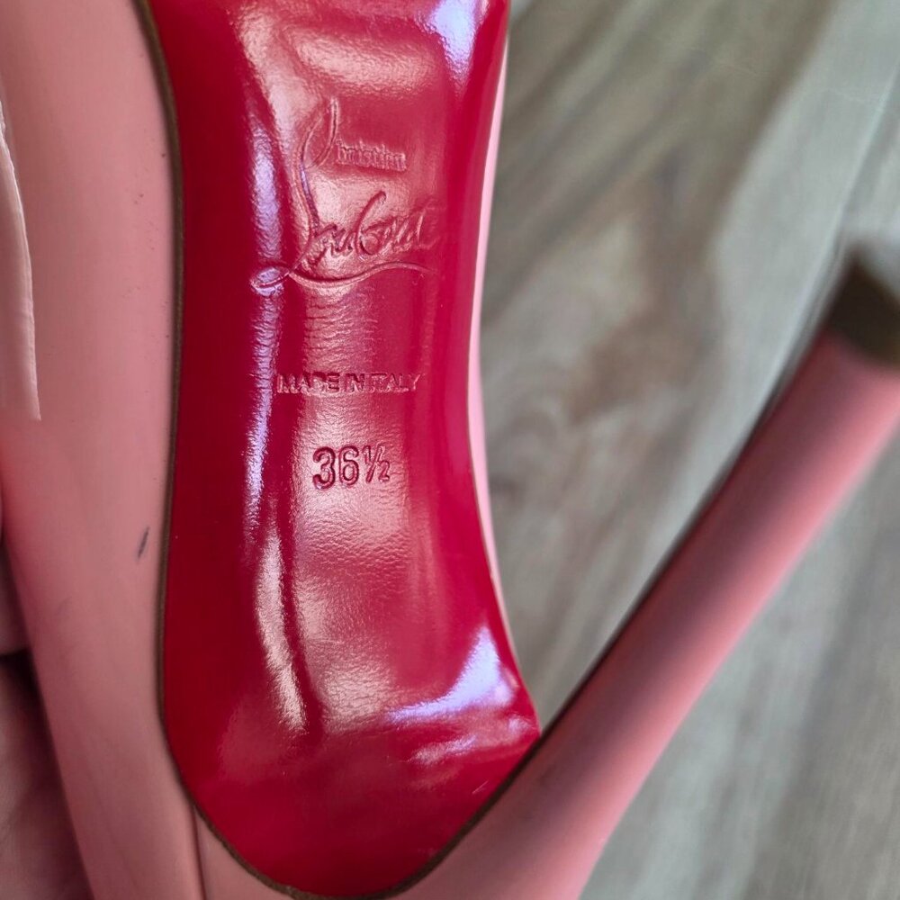 Christian Louboutin Dolly Pink Patent Leather Pumps Heels Eur. 36.5 - Picture 15 of 15